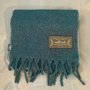 Aritzia Wilfred Teal Tassel Scarf